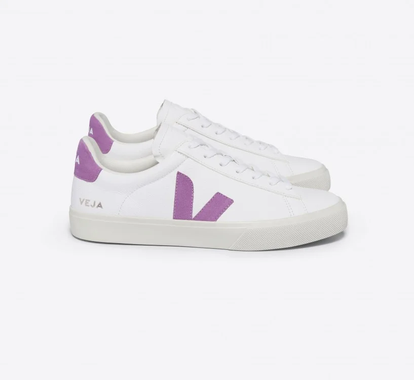 Tênis VEJA Feminino Campo Couro Branco Mulberry VEJA - VERT Oficial
