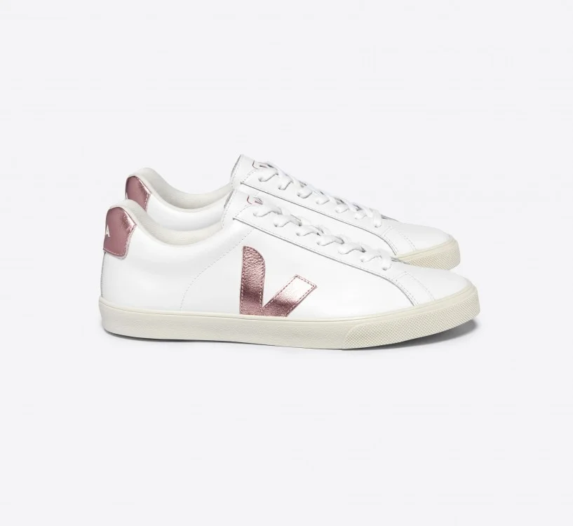 Tênis VEJA Feminino Esplar Couro Branco Nacre VEJA - VERT Oficial