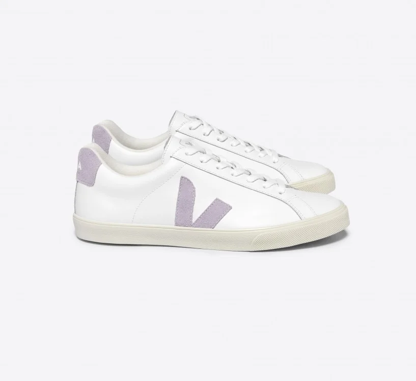 Tênis VEJA Feminino Esplar Couro Branco Parme VEJA - VERT Oficial
