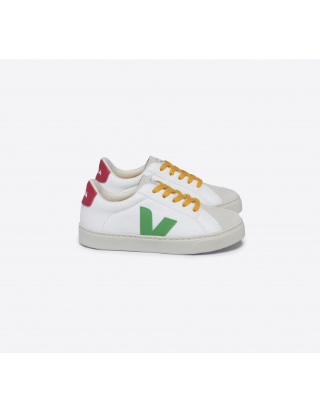 Tênis VEJA Infantil Esplar Laces Couro Branco Leaf Pekin VEJA - VERT Oficial