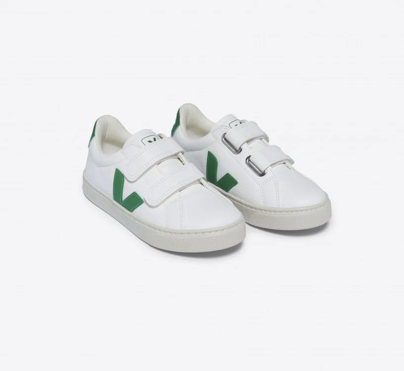 Tênis VEJA Infantil Esplar Couro Branco Emeraude VEJA - VERT Oficial 2