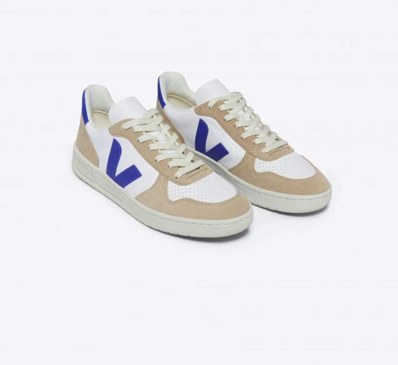Tênis VEJA Feminino V-10 Couro Branco Paros Sahara VEJA - VERT Oficial 2