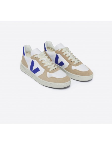Tênis VEJA Feminino V-10 Couro Branco Paros Sahara VEJA - VERT Oficial
