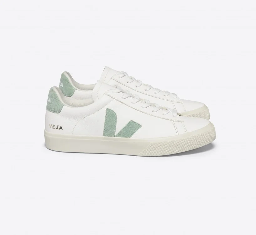 Tênis VEJA Feminino Campo Couro Branco Matcha VEJA - VERT Oficial