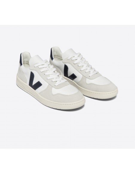 Tênis VEJA Feminino V-10 B-Mesh Branco Nautico VEJA - VERT Oficial
