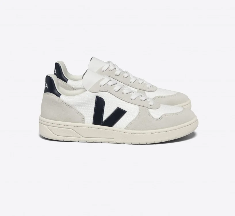 Tênis VEJA Feminino V-10 B-Mesh Branco Nautico VEJA - VERT Oficial