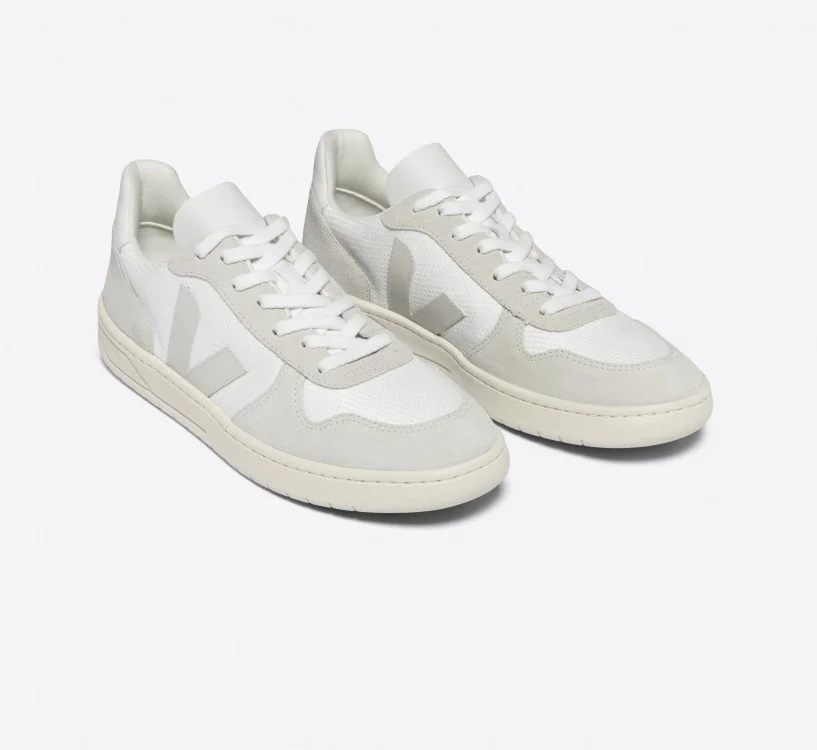Tênis VEJA Feminino V-10 B-Mesh Branco Natural Pierre VEJA - VERT Oficial 2
