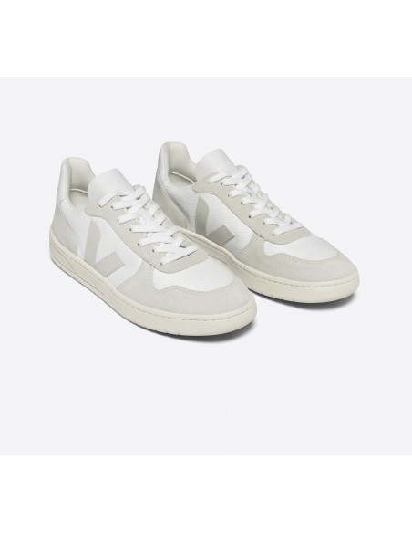 Tênis VEJA Feminino V-10 B-Mesh Branco Natural Pierre VEJA - VERT Oficial