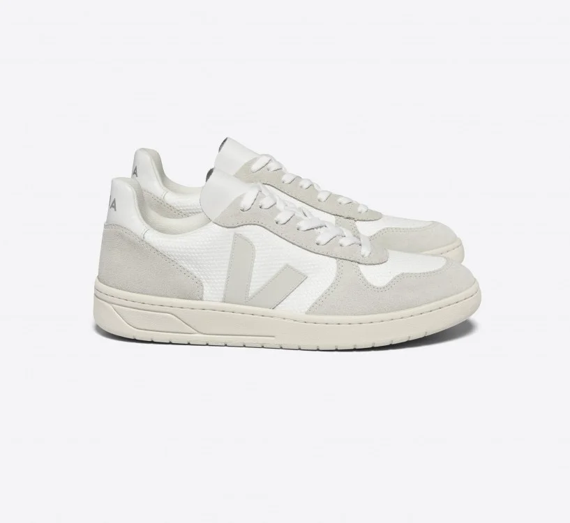 Tênis VEJA Feminino V-10 B-Mesh Branco Natural Pierre VEJA - VERT Oficial