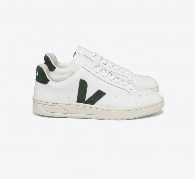 Tênis VEJA Feminino V-12 Couro Branco Cyprus VEJA - VERT Oficial