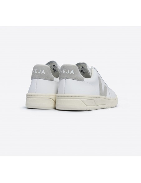Tênis VEJA Feminino V-12 Couro Branco Light Grey VEJA - VERT Oficial