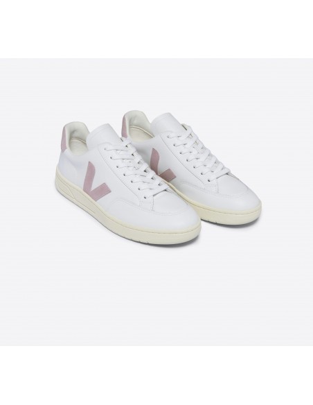 Tênis VEJA Masculino V-12 Couro Branco Babe VEJA - VERT Oficial