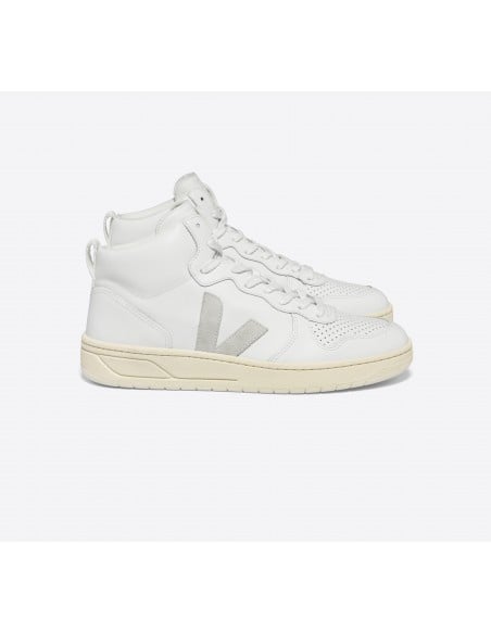 Tênis VEJA Feminino V-15 Couro Branco Natural VEJA - VERT Oficial