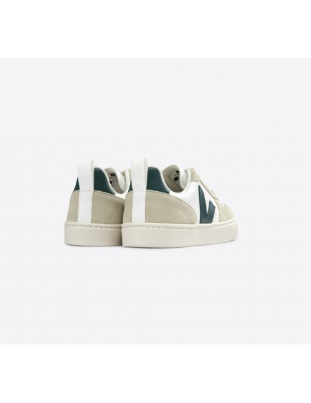 Tênis VEJA Infantil V-10 Laces Couro Branco Brittany Almond VEJA - VERT Oficial