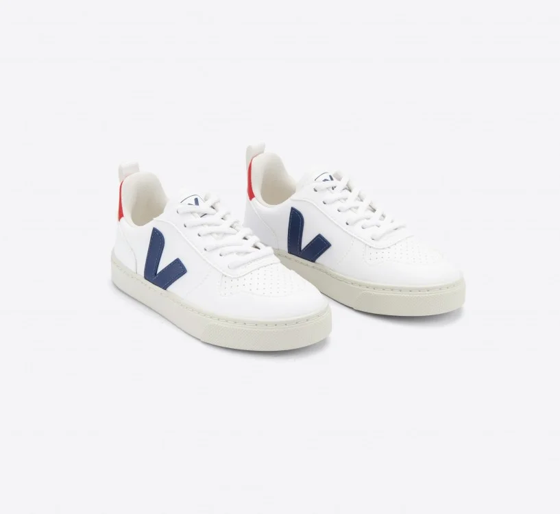 Tênis VEJA Infantil V-10 Laces Cwl Branco Cobalt Pekin VEJA - VERT Oficial 2