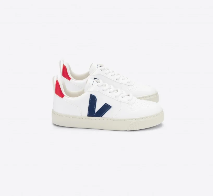 Tênis VEJA Infantil V-10 Laces Cwl Branco Cobalt Pekin VEJA - VERT Oficial