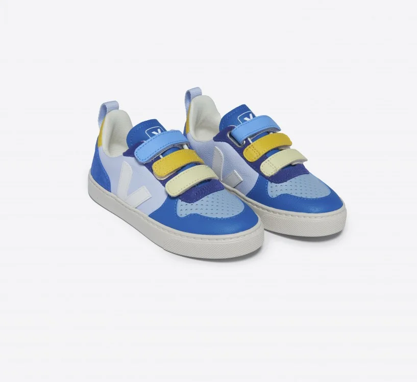 Tênis VEJA Infantil V-10 Couro Multico Swan Branco VEJA - VERT Oficial 2