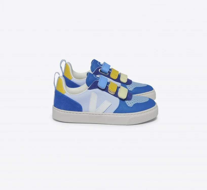 Tênis VEJA Infantil V-10 Couro Multico Swan Branco VEJA - VERT Oficial