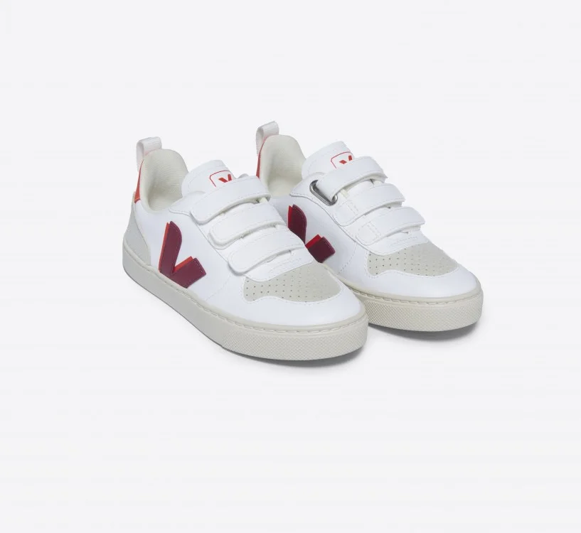 Tênis VEJA Infantil V-10 Cwl Branco Marsala Orange Fluo VEJA - VERT Oficial 2