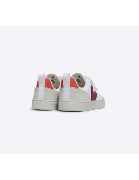 Tênis VEJA Infantil V-10 Cwl Branco Marsala Orange Fluo VEJA - VERT Oficial