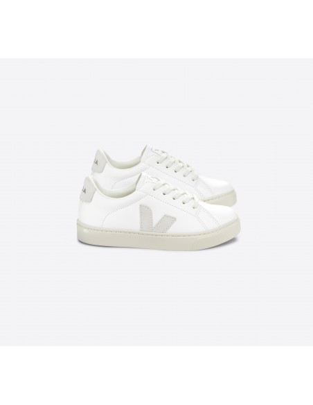 Tênis VEJA Infantil Esplar Laces Couro Branco Natural VEJA - VERT Oficial