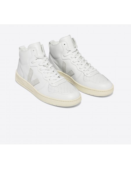 Tênis VEJA Feminino V-15 Couro Branco Natural VEJA - VERT Oficial