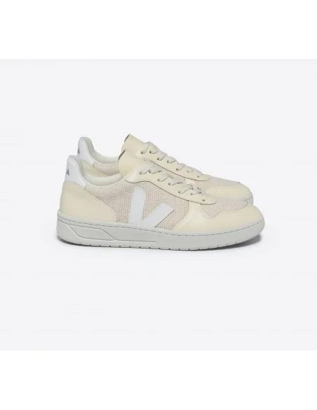 Tênis VEJA Feminino V-10 J-Mesh Jute Branco Multico VEJA - VERT Oficial