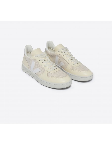 Tênis VEJA Feminino V-10 J-Mesh Jute Branco Multico VEJA - VERT Oficial