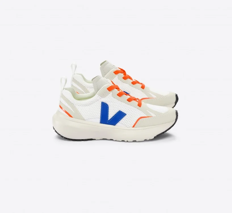 Tênis VEJA Infantil Canary Light Alveomesh Branco Indigo VEJA - VERT Oficial