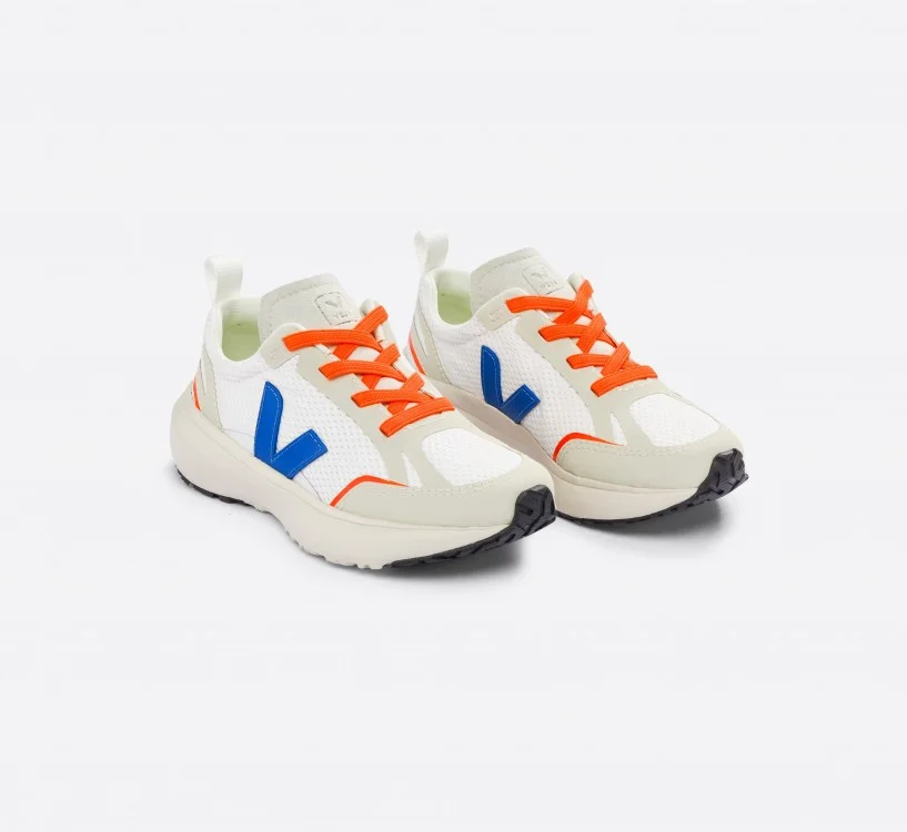 Tênis VEJA Infantil Canary Light Alveomesh Branco Indigo VEJA - VERT Oficial 2