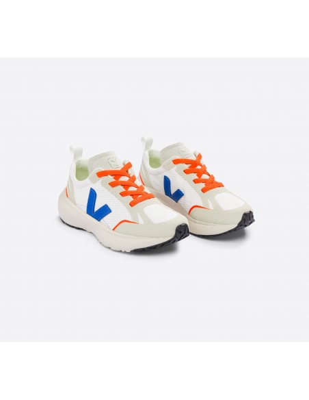 Tênis VEJA Infantil Canary Light Alveomesh Branco Indigo VEJA - VERT Oficial