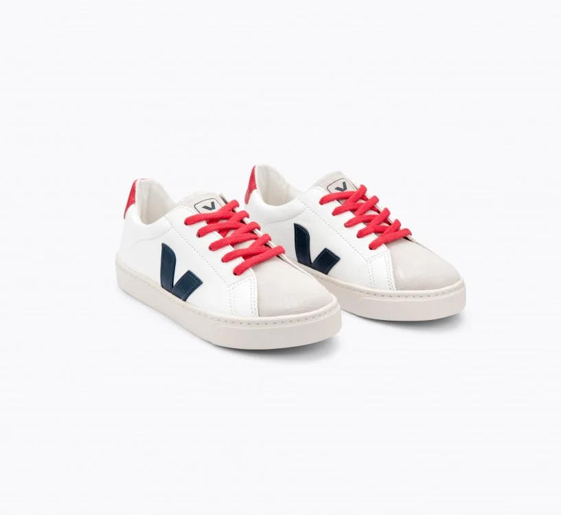 Tênis VEJA Infantil Esplar Laces Couro Branco Nautico Pekin VEJA - VERT Oficial 2