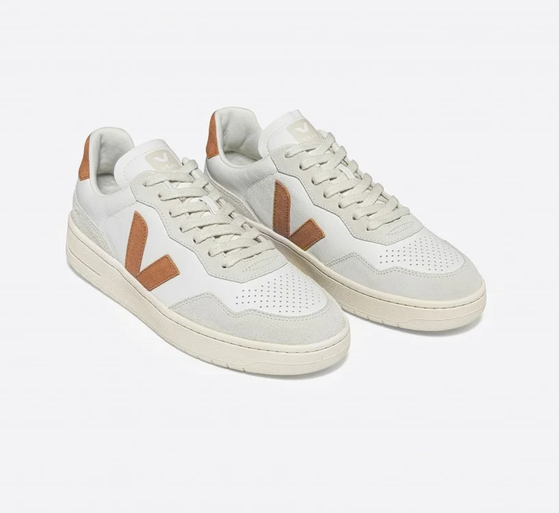 Tênis VEJA Feminino V-90 Couro Branco Umber VEJA - VERT Oficial 2