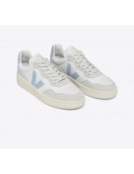 Tênis VEJA Feminino V-90 Couro Branco Steel VEJA - VERT Oficial