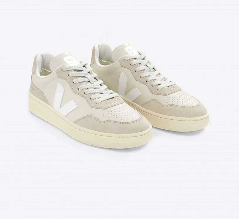 Tênis VEJA Masculino V-90 Couro Pierre Branco VEJA - VERT Oficial 2