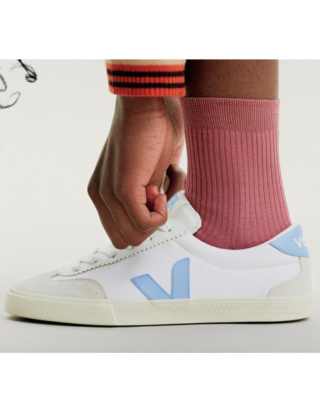 Tênis VEJA Masculino Volley Algodão Branco Aqua VEJA - VERT Oficial