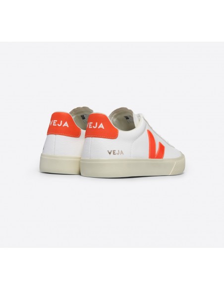 Tênis VEJA Masculino Campo Couro Branco Orange Fluo VEJA - VERT Oficial
