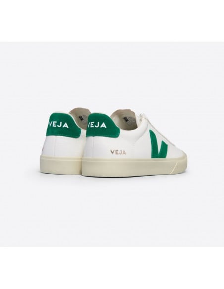 Tênis VEJA Masculino Campo Couro Branco Emeraude VEJA - VERT Oficial