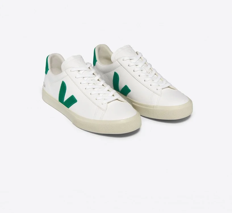 Tênis VEJA Feminino Campo Couro Branco Emeraude VEJA - VERT Oficial 2