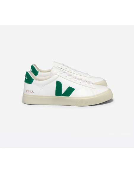 Tênis VEJA Feminino Campo Couro Branco Emeraude VEJA - VERT Oficial
