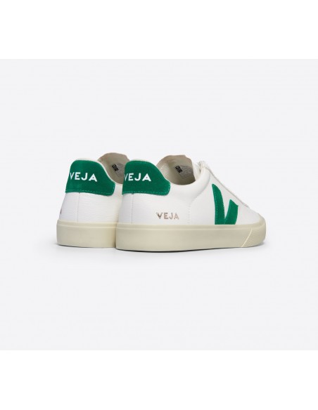 Tênis VEJA Feminino Campo Couro Branco Emeraude VEJA - VERT Oficial