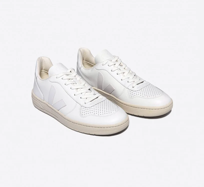 Tênis VEJA Feminino V-10 Couro Branco VEJA - VERT Oficial 2