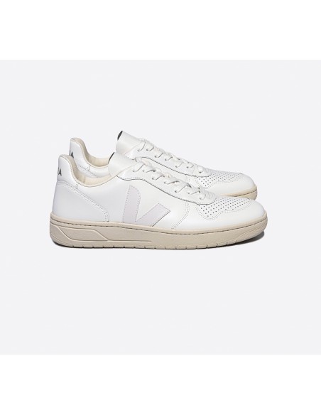 Tênis VEJA Feminino V-10 Couro Branco VEJA - VERT Oficial
