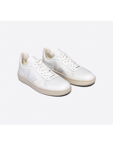 Tênis VEJA Masculino V-10 Couro Branco VEJA - VERT Oficial
