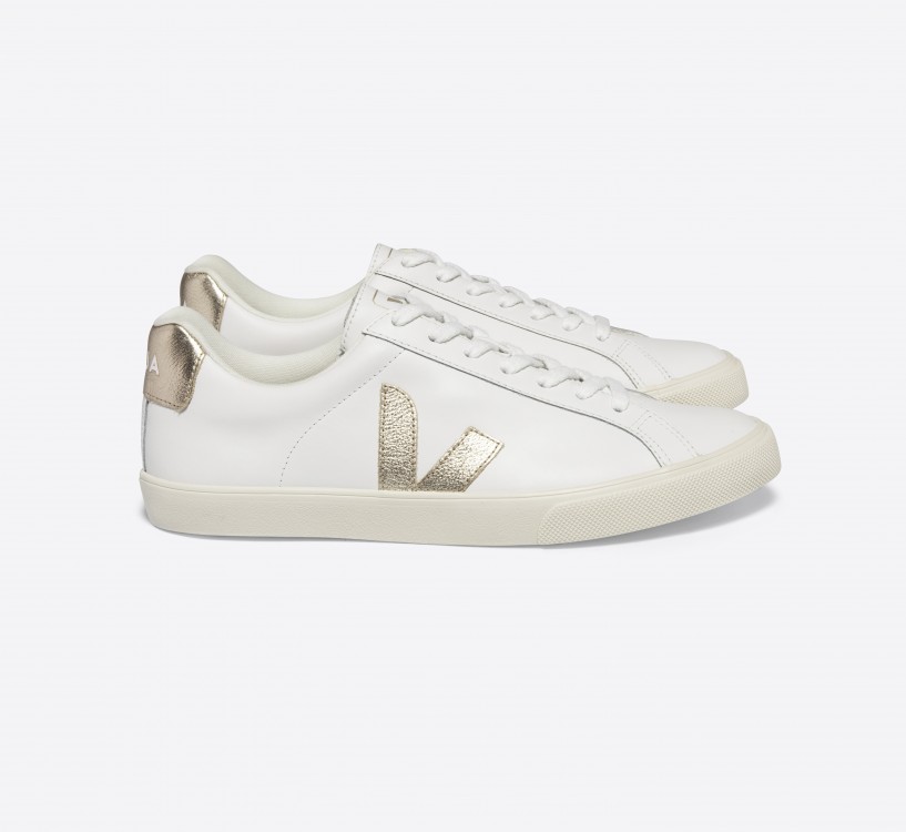 Tênis VEJA Masculino Esplar Couro Branco Platine VEJA - VERT Oficial