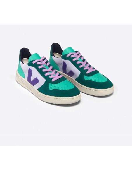 Tênis VEJA Masculino V-10 Suede Multico Swan Purple Pierre VEJA - VERT Oficial