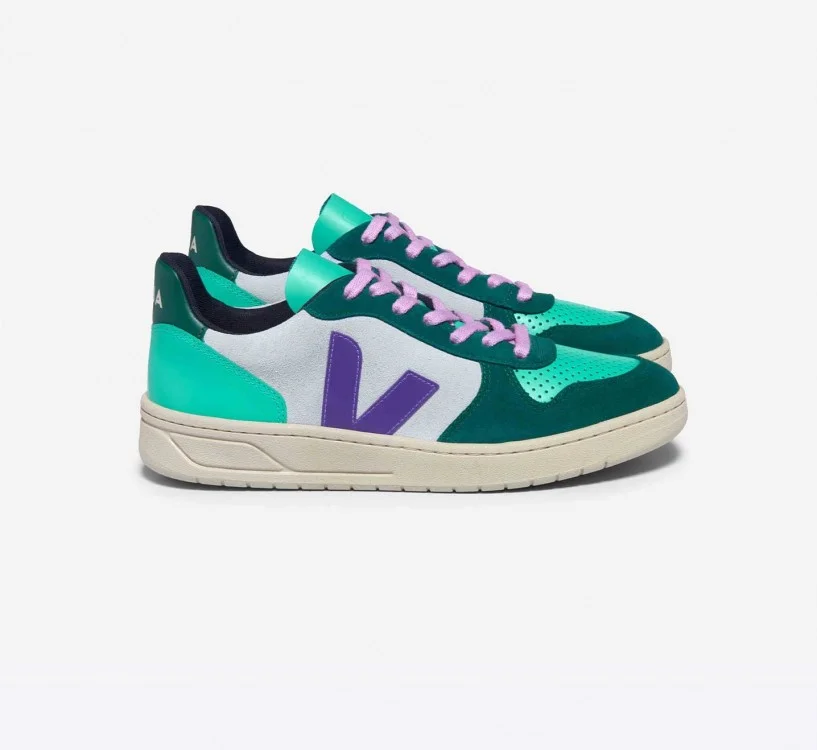 Tênis VEJA Masculino V-10 Suede Multico Swan Purple Pierre VEJA - VERT Oficial
