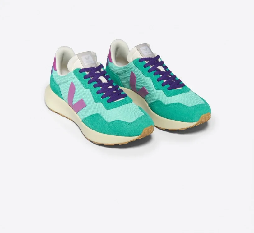 Tênis VEJA Feminino Paulistana Alveomesh Turquoise Mulberry VEJA - VERT Oficial 2