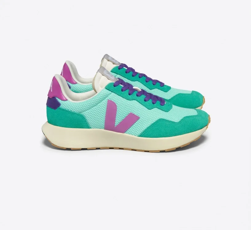 Tênis VEJA Feminino Paulistana Alveomesh Turquoise Mulberry VEJA - VERT Oficial