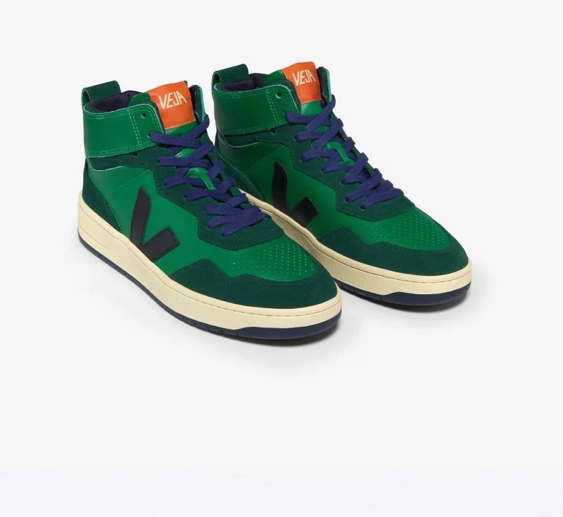 Tênis VEJA Masculino V-95 Couro Emeraude Preto VEJA - VERT Oficial 2